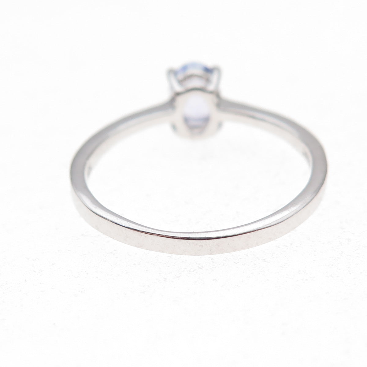 925 Sterling Silver Real Oval-Cut Tanzanite Ring Size 8