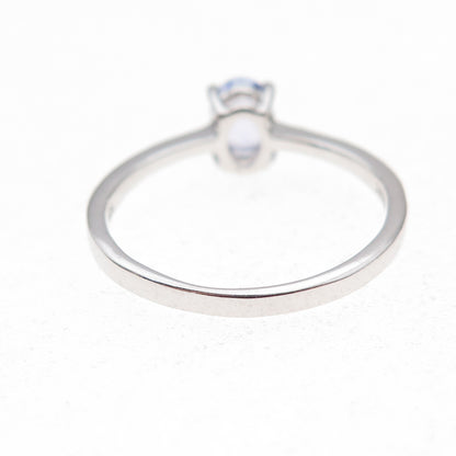 925 Sterling Silver Real Oval-Cut Tanzanite Ring Size 8