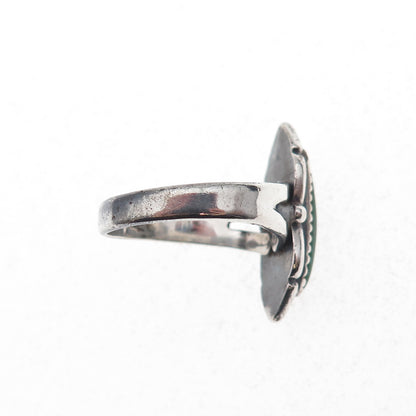 Bell Trading Post Old Pawn 925 Sterling Vintage Royston Turquoise Ring Size 5.25