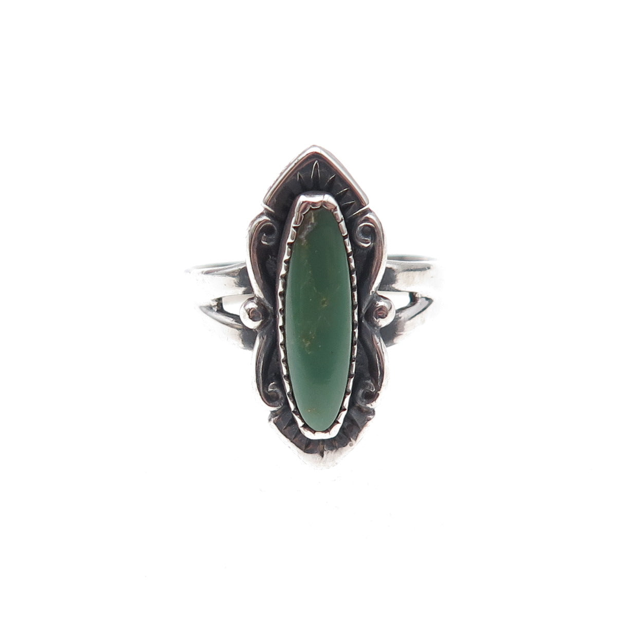 Bell Trading Post Old Pawn 925 Sterling Vintage Royston Turquoise Ring Size 5.25