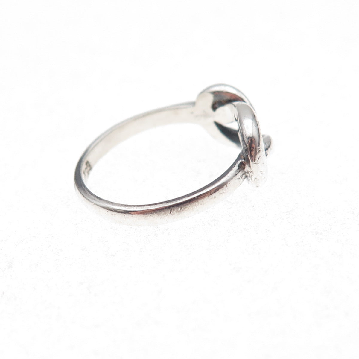 Vargas 925 Sterling Silver Vintage Infinity Knot Oxidized Ring Size 4.25