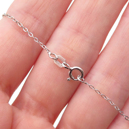 Chuck Clemency 925 Sterling Silver Real Peridot & White Topaz Chain Necklace 20"