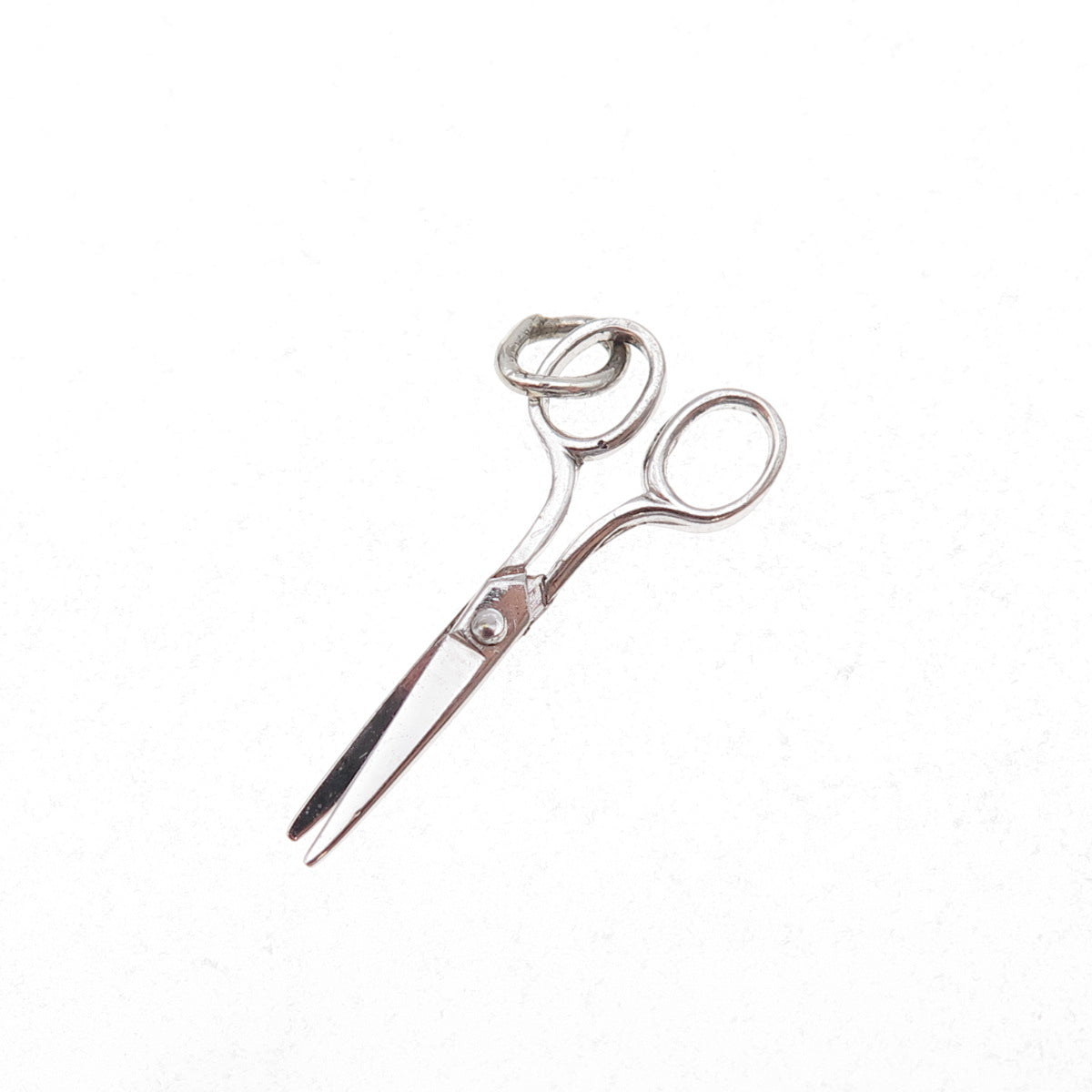 925 Sterling Silver Antique Art Deco Scissors Open Charm Pendant