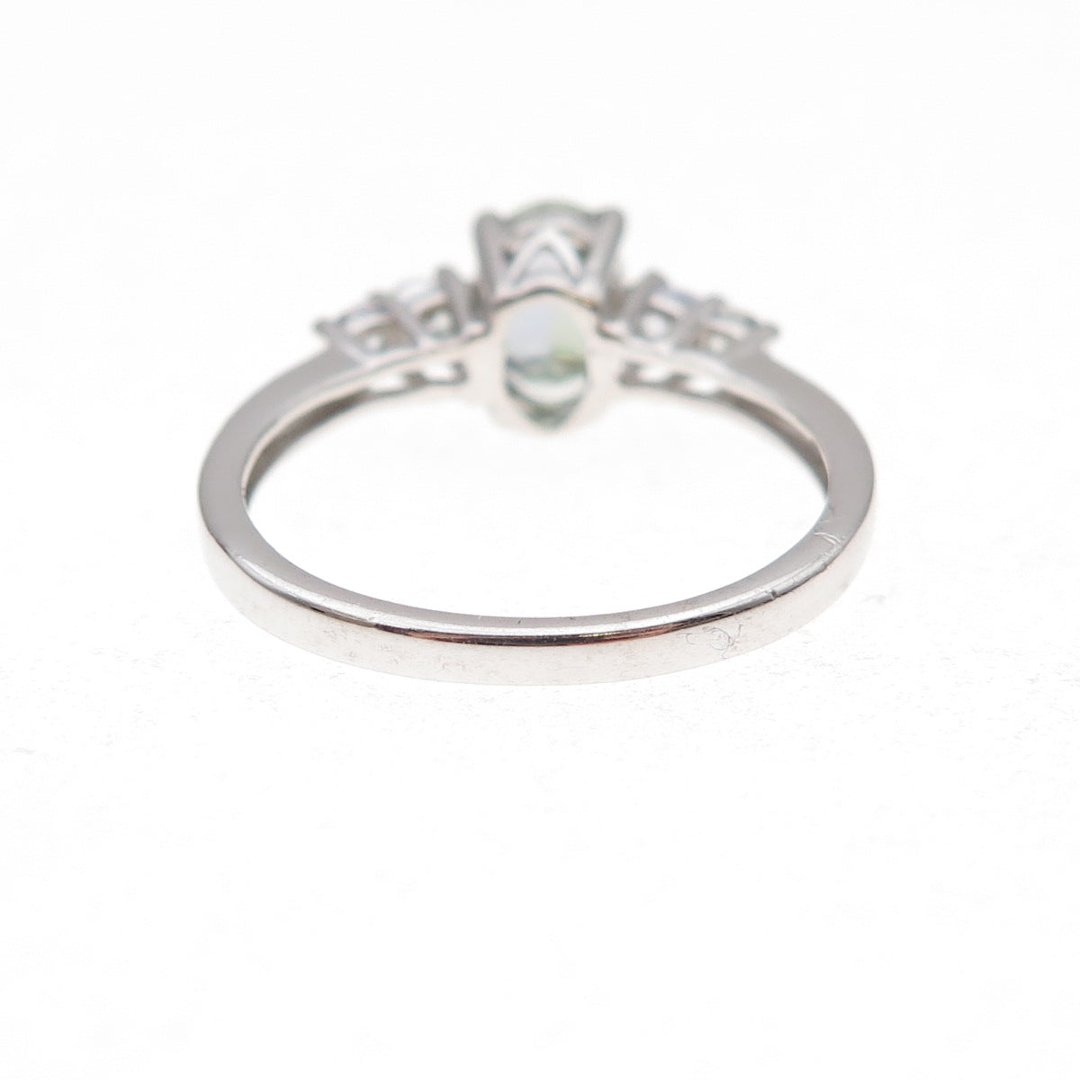 Chuck Clemency 925 Sterling Silver Real Iolite & White Topaz Ring Size 8