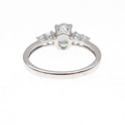 Chuck Clemency 925 Sterling Silver Real Iolite & White Topaz Ring Size 8