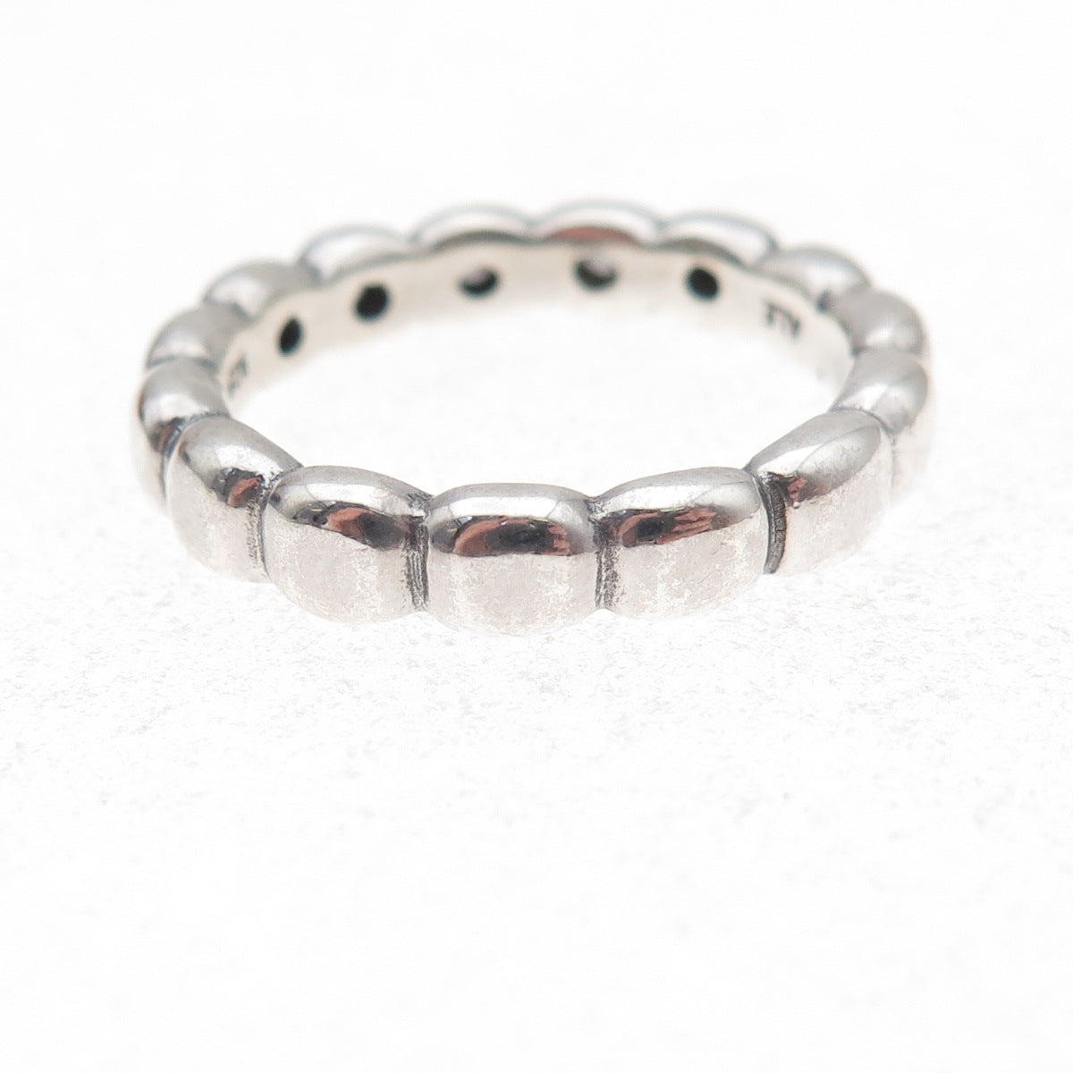 Pandora 925 Sterling Silver Round-Cut C Z Hope / Ice Band Ring Size 8