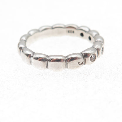 Pandora 925 Sterling Silver Round-Cut C Z Hope / Ice Band Ring Size 8