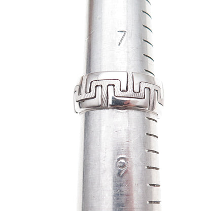 Neos 925 Sterling Silver Puzzle Band Ring Size 8.25