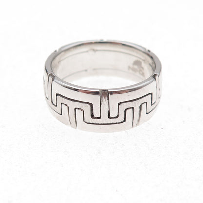 Neos 925 Sterling Silver Puzzle Band Ring Size 8.25