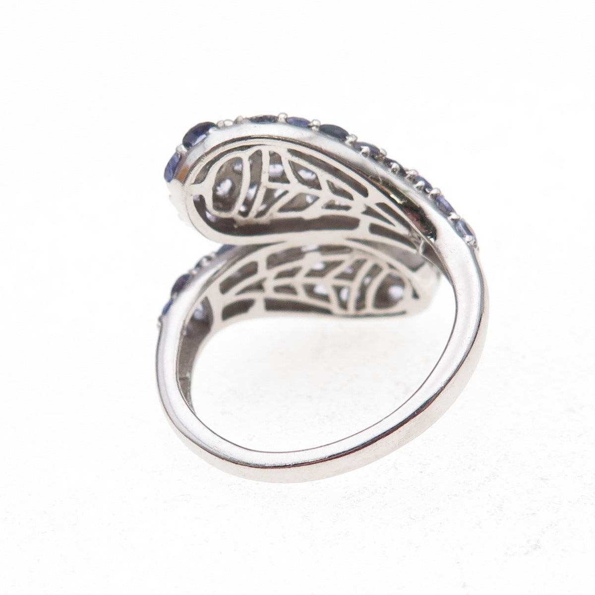 Chuck Clemency 925 Sterling Silver Real Round-Cut Tanzanite Ring Size 7.75
