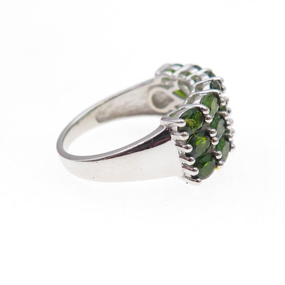 Chuck Clemency 925 Sterling Silver Real Oval-Cut Peridot Ring Size 8