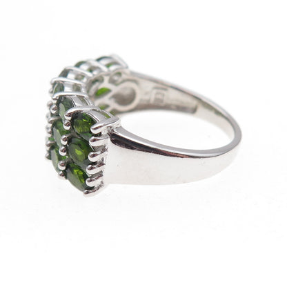 Chuck Clemency 925 Sterling Silver Real Oval-Cut Peridot Ring Size 8