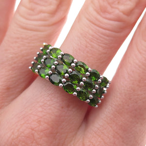 Chuck Clemency 925 Sterling Silver Real Oval-Cut Peridot Ring Size 8
