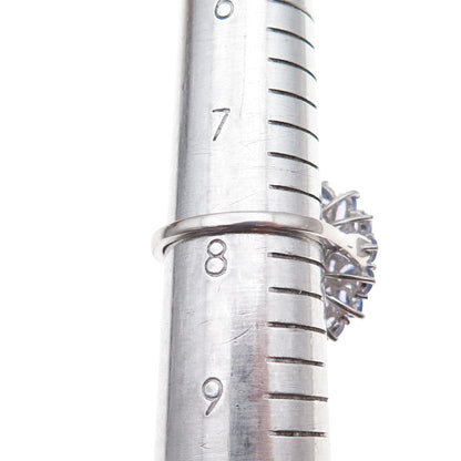 Chuck Clemency 925 Sterling Silver Real Multi-Cut Tanzanite Ring Size 7.75