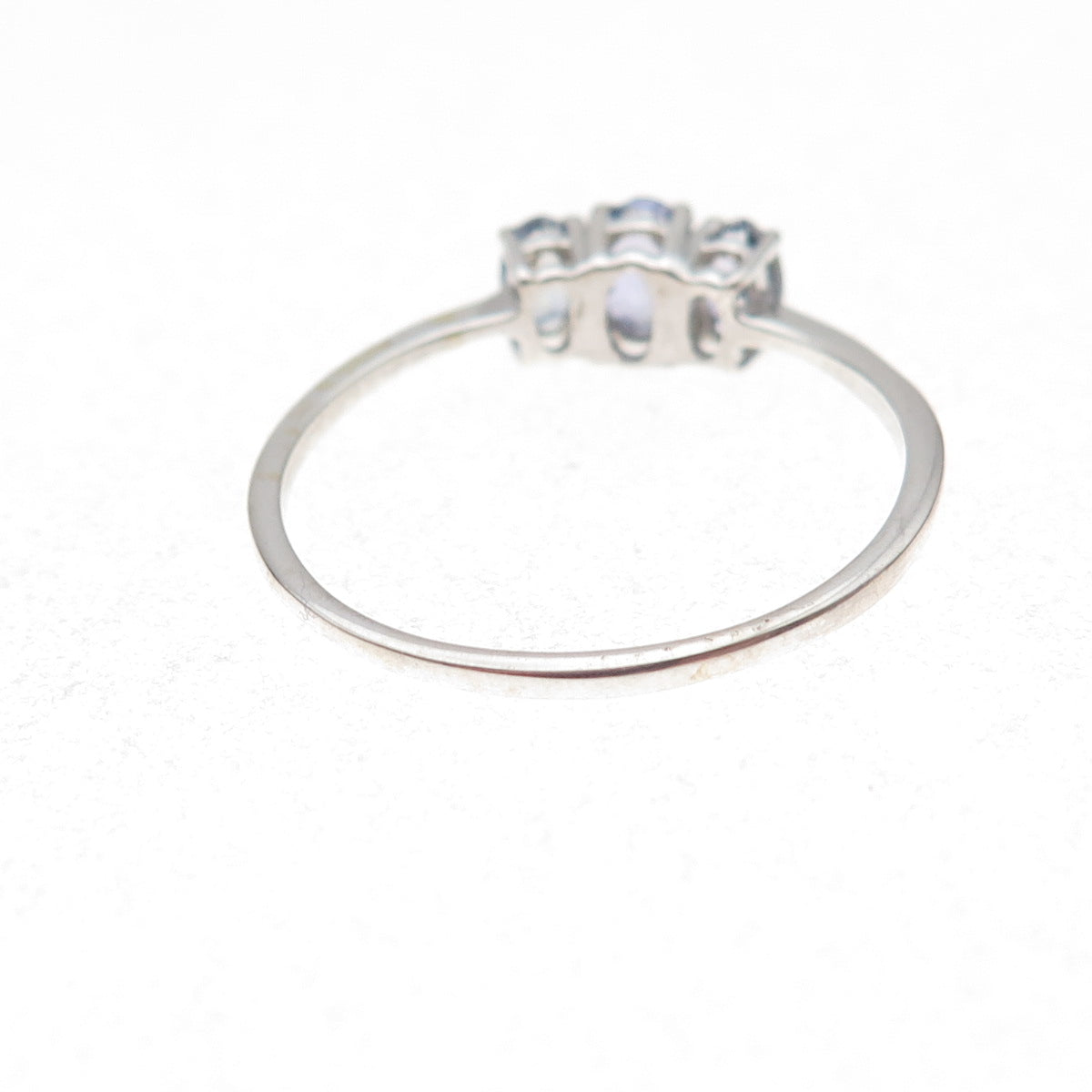 925 Sterling Silver Real Oval-Cut Iolite Ring Size 10.75