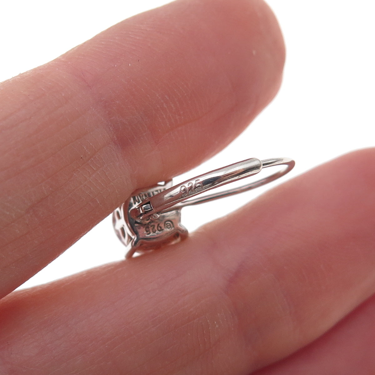 925 Sterling Silver Round-Cut C Z Earrings