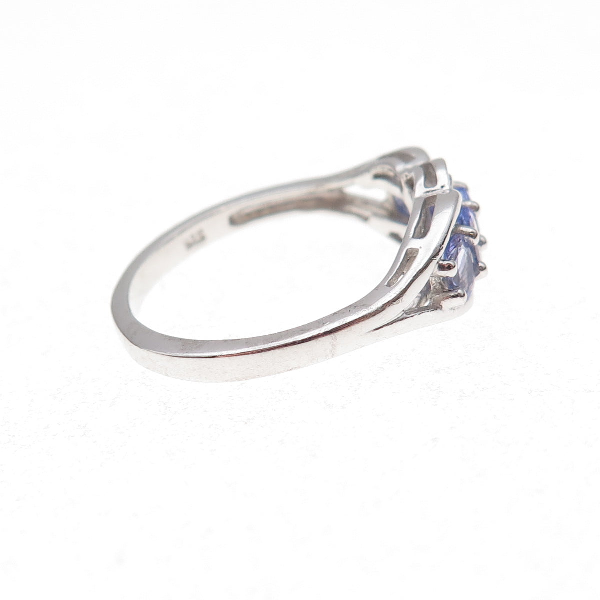 Chuck Clemency 925 Sterling Silver Real Diamond & Tanzanite Ring Size 8.25