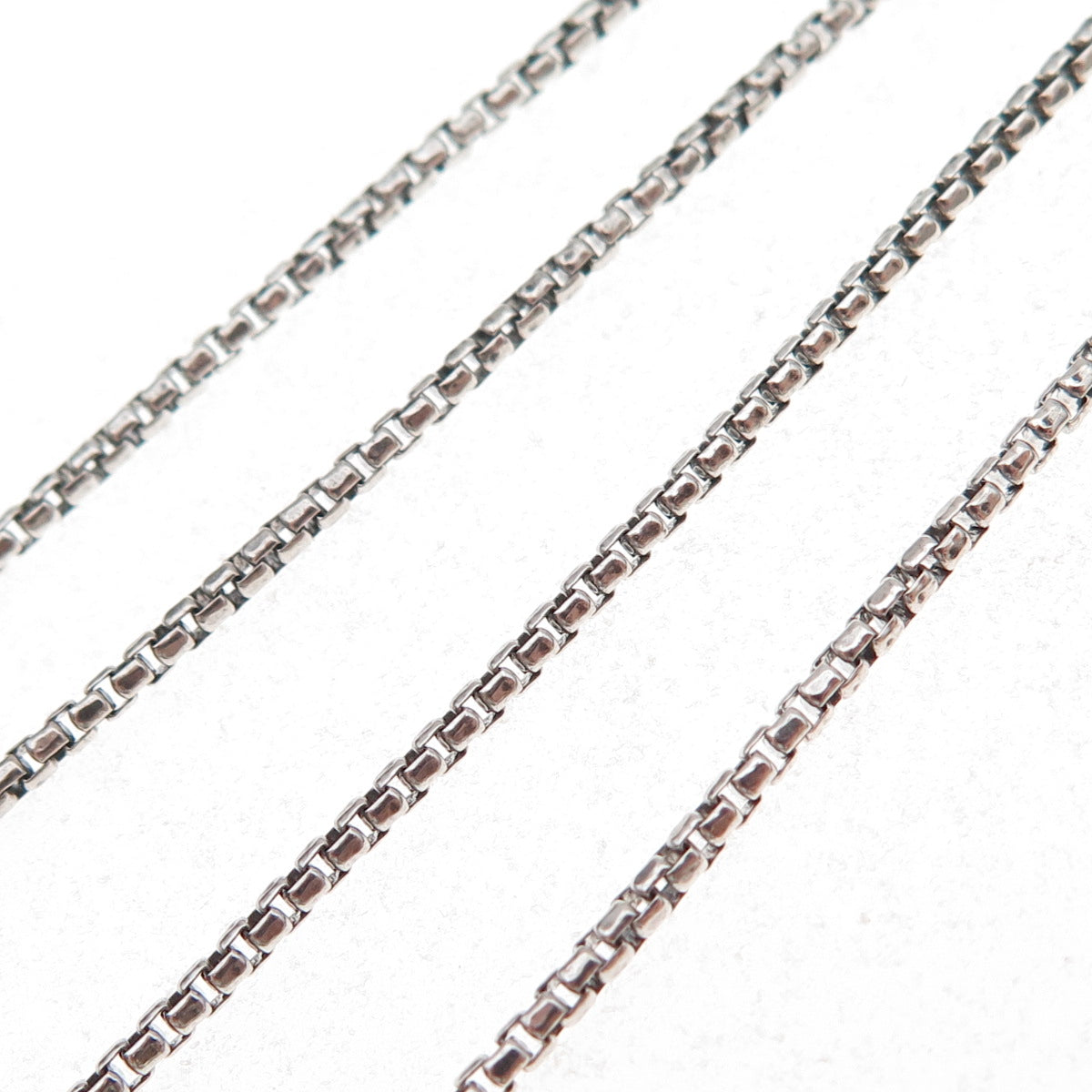 925 Sterling Silver Round Box Chain Necklace 18"