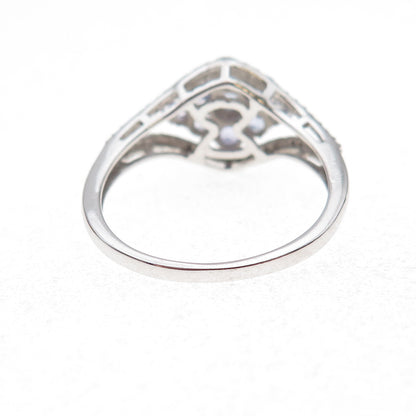 Chuck Clemency 925 Sterling Silver Real Tanzanite Floral Ring Size 8.25