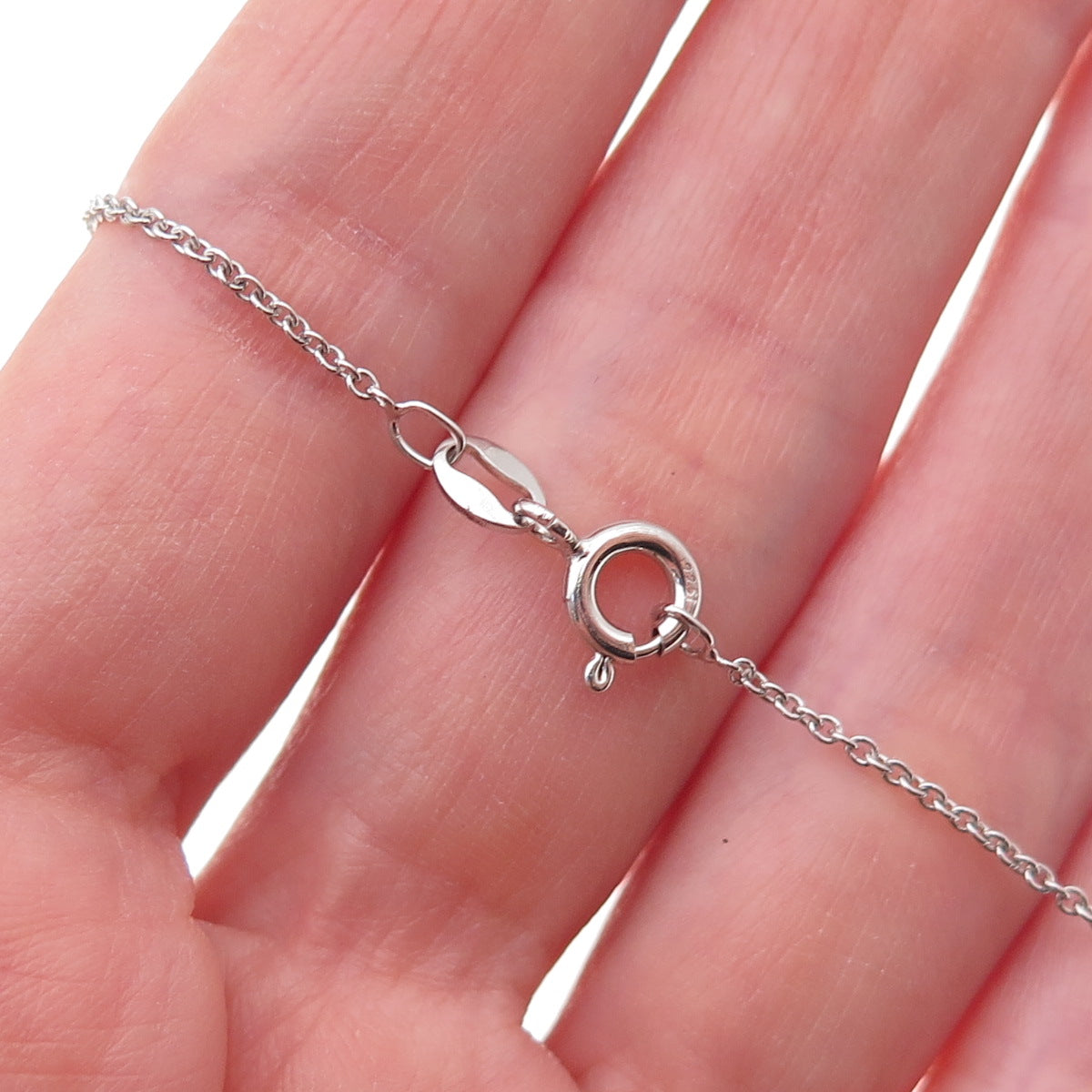 925 Sterling Silver Mexico Real Diamond Accent & Aquamarine Bow Necklace 18"