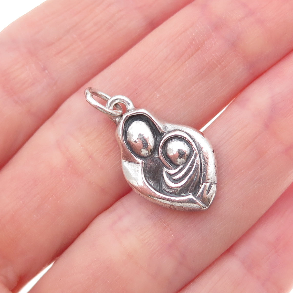 James Avery 925 Sterling Silver Vintage Motherhood Oxidized Charm Pendant