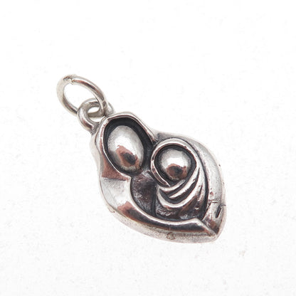 James Avery 925 Sterling Silver Vintage Motherhood Oxidized Charm Pendant