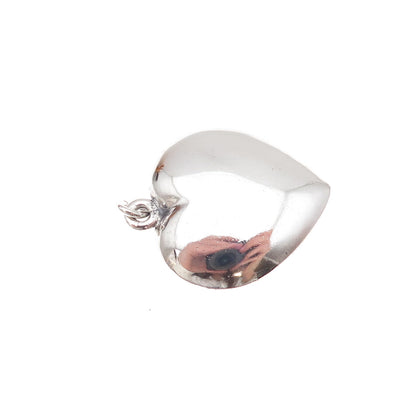 Tiffany & Co. 925 Sterling Silver Antique Art Deco Puffy Heart Charm Pendant