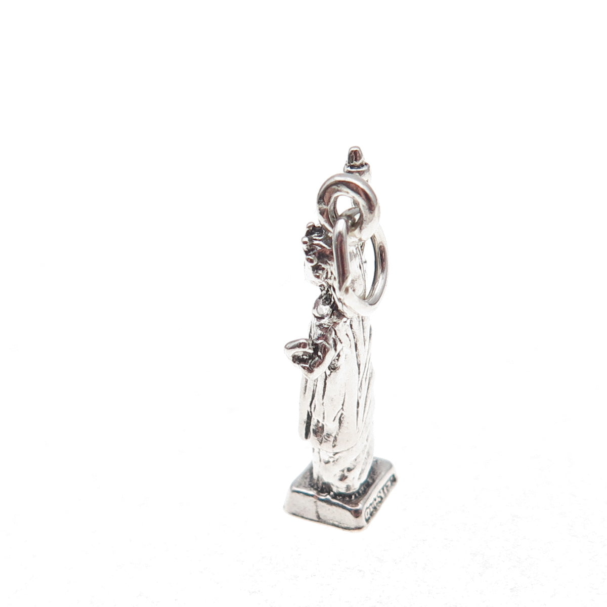 Maisels 925 Sterling Silver Vintage Statue of Liberty Oxidized 3D Charm Pendant