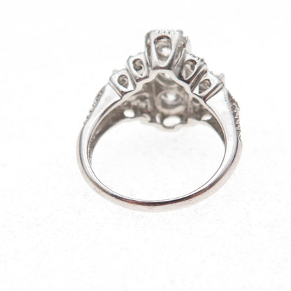 Meda 925 Sterling Silver Multi-Cut C Z Bohemian Ring Size 4.75
