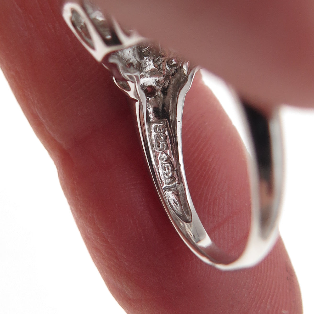 Meda 925 Sterling Silver Multi-Cut C Z Bohemian Ring Size 4.75
