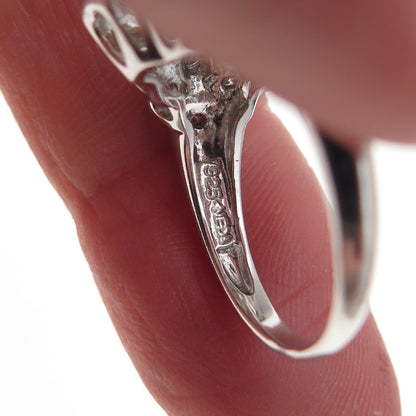 Meda 925 Sterling Silver Multi-Cut C Z Bohemian Ring Size 4.75