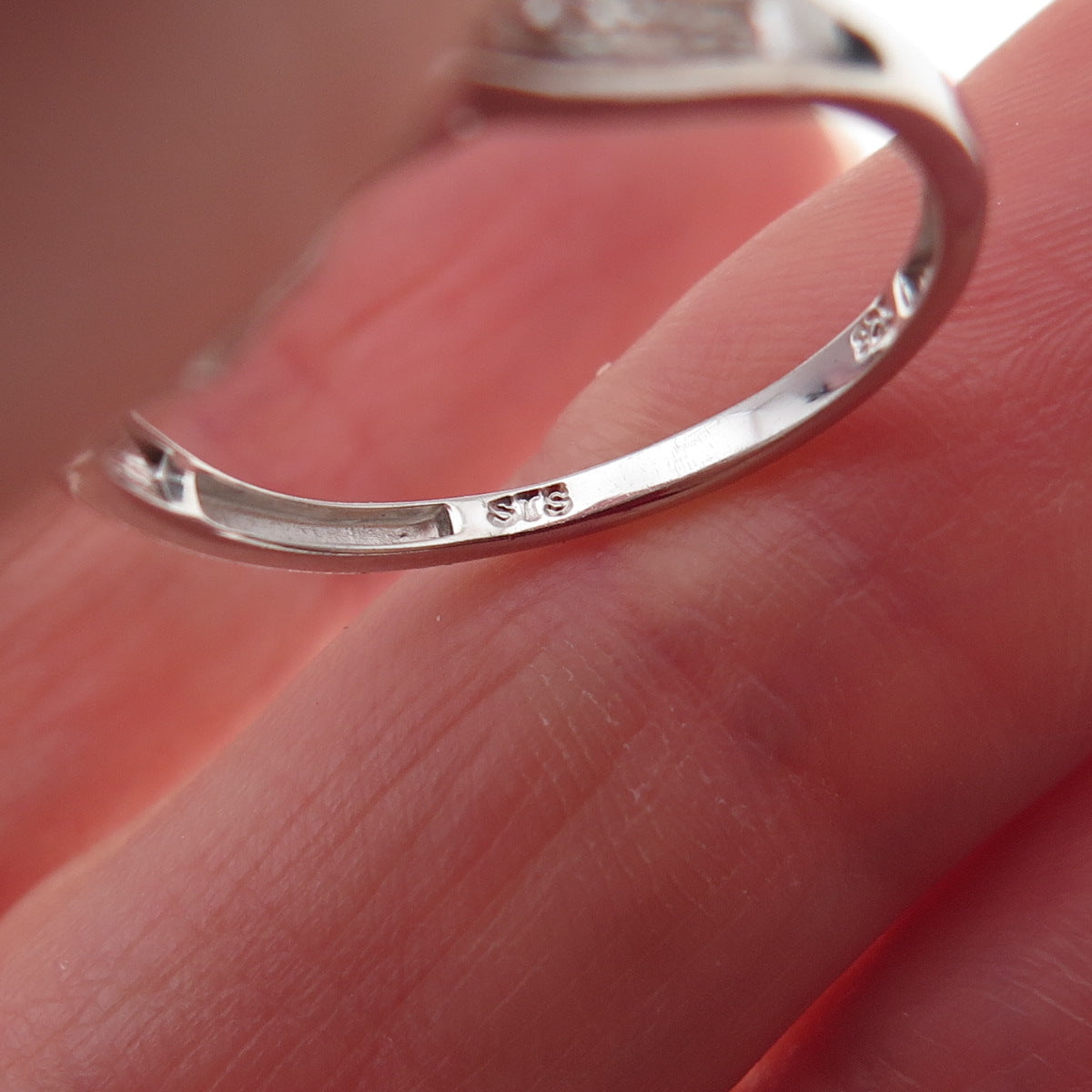 Chuck Clemency 925 Sterling Silver Real Diamond & Sapphire Ring Size 7.75