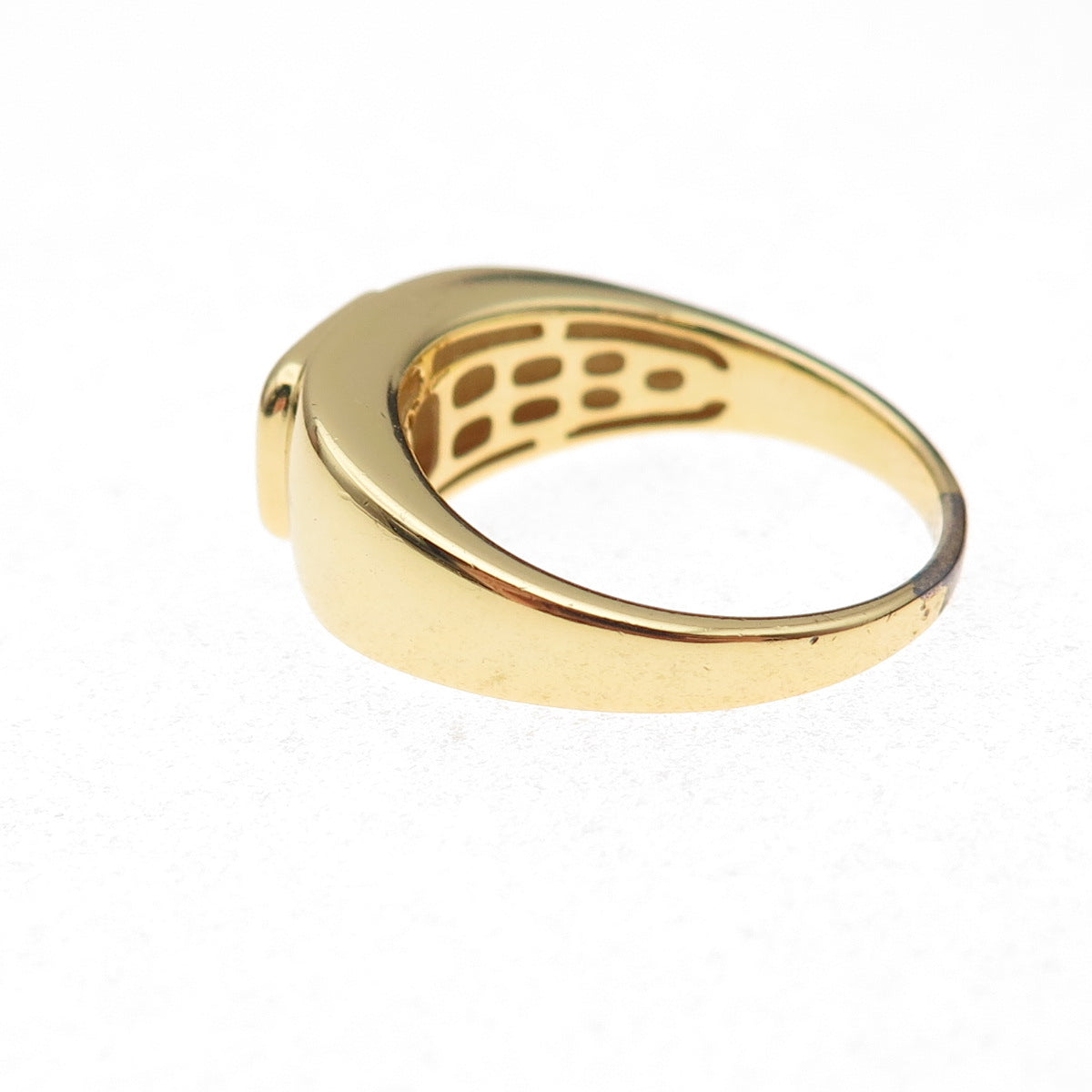 925 Sterling Silver Gold Plated Radiant-Cut Pink C Z Ring Size 8