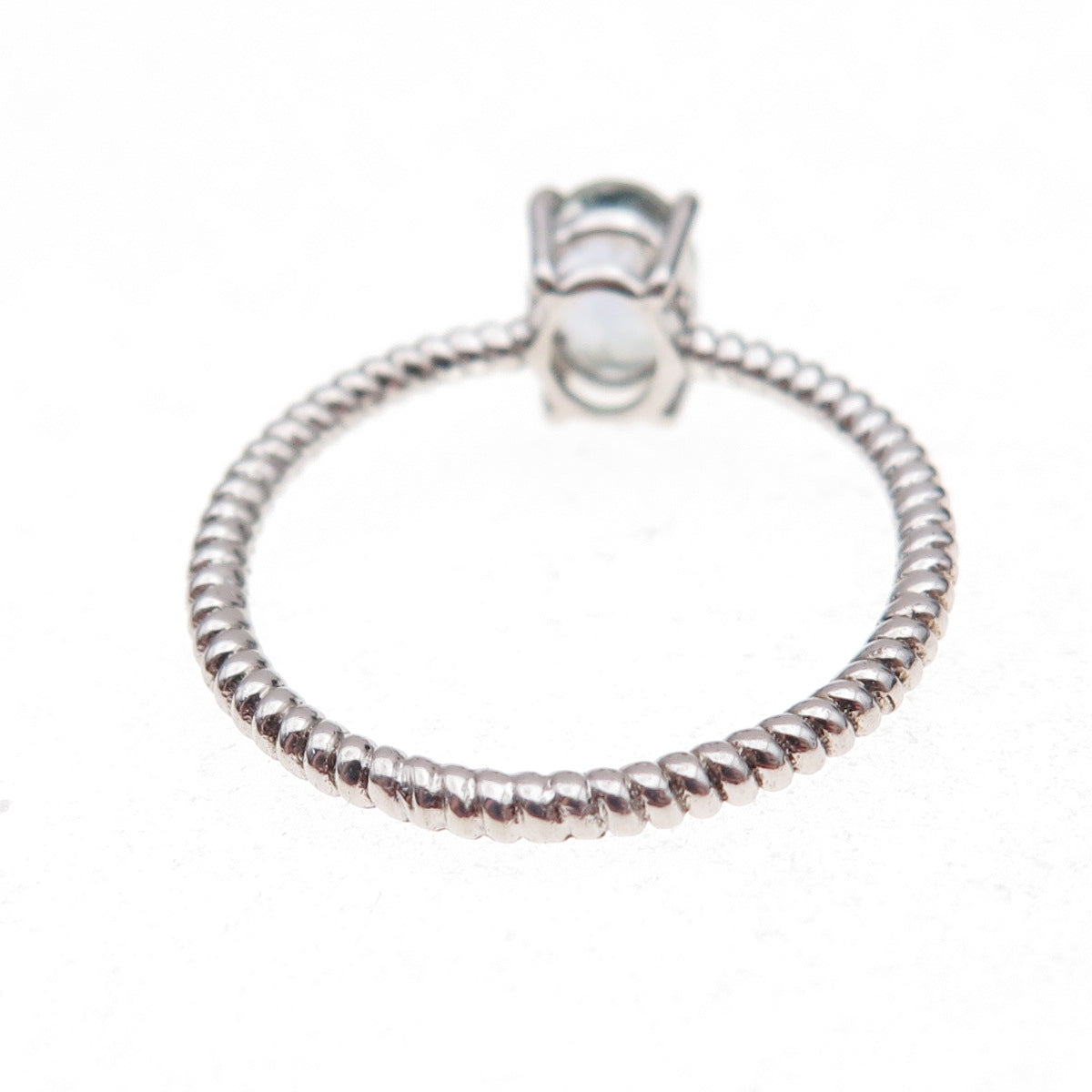 Chuck Clemency 925 Sterling Silver Real Oval-Cut Iolite Ring Size 8.25