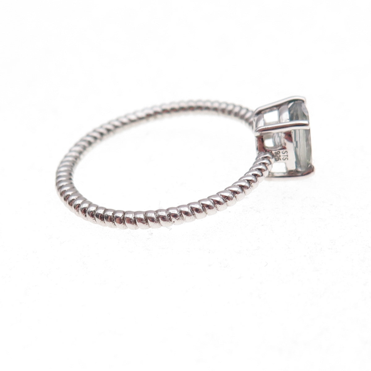 Chuck Clemency 925 Sterling Silver Real Oval-Cut Iolite Ring Size 8.25