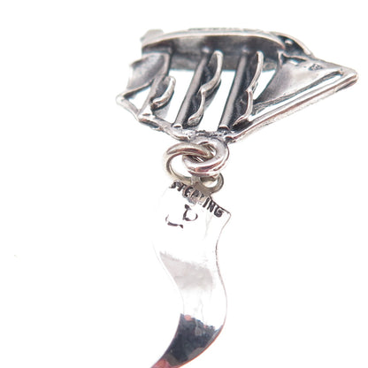 Pacific Jewelry 925 Sterling Silver Vintage Mystic Seaport Ship Charm Pendant