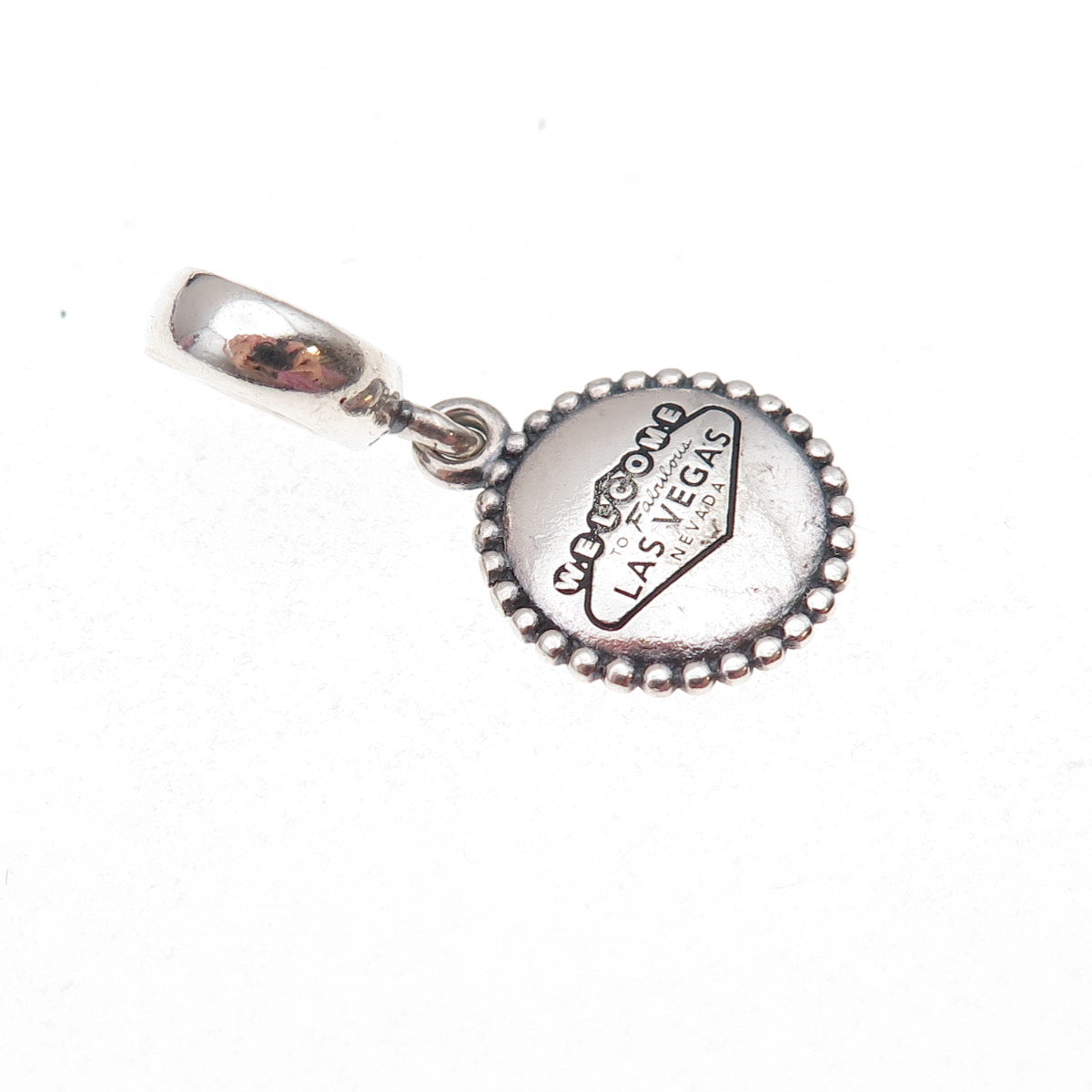 Pandora 925 Sterling Silver Welcome to Fabulous Las Vegas Dangle Charm
