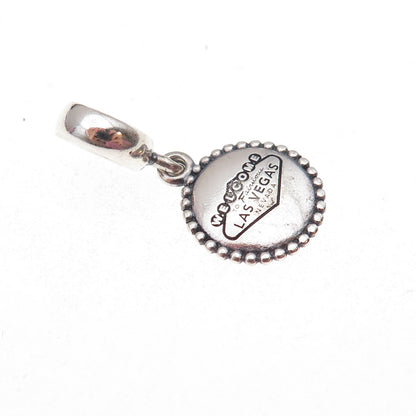 Pandora 925 Sterling Silver Welcome to Fabulous Las Vegas Dangle Charm
