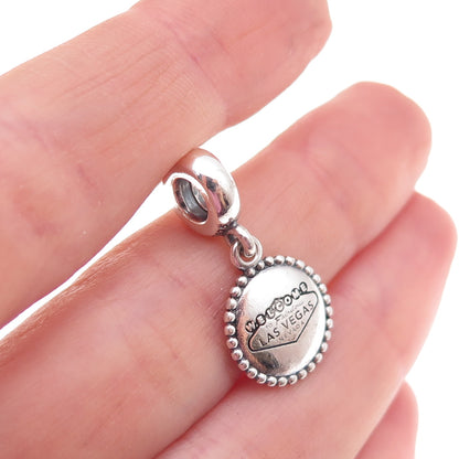 Pandora 925 Sterling Silver Welcome to Fabulous Las Vegas Dangle Charm
