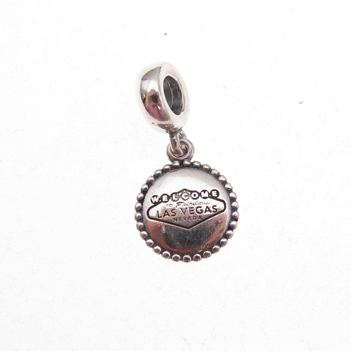 Pandora 925 Sterling Silver Welcome to Fabulous Las Vegas Dangle Charm