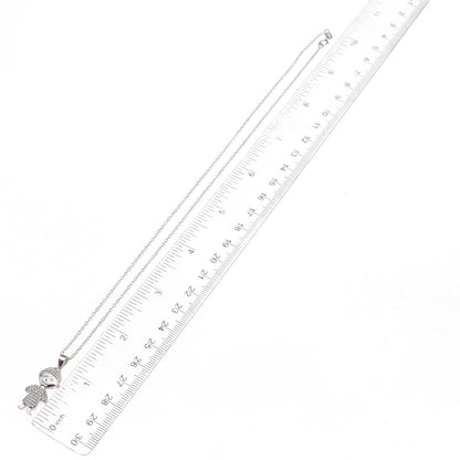 925 Sterling Silver Round-Cut C Z Boy Cable Chain Necklace 18"