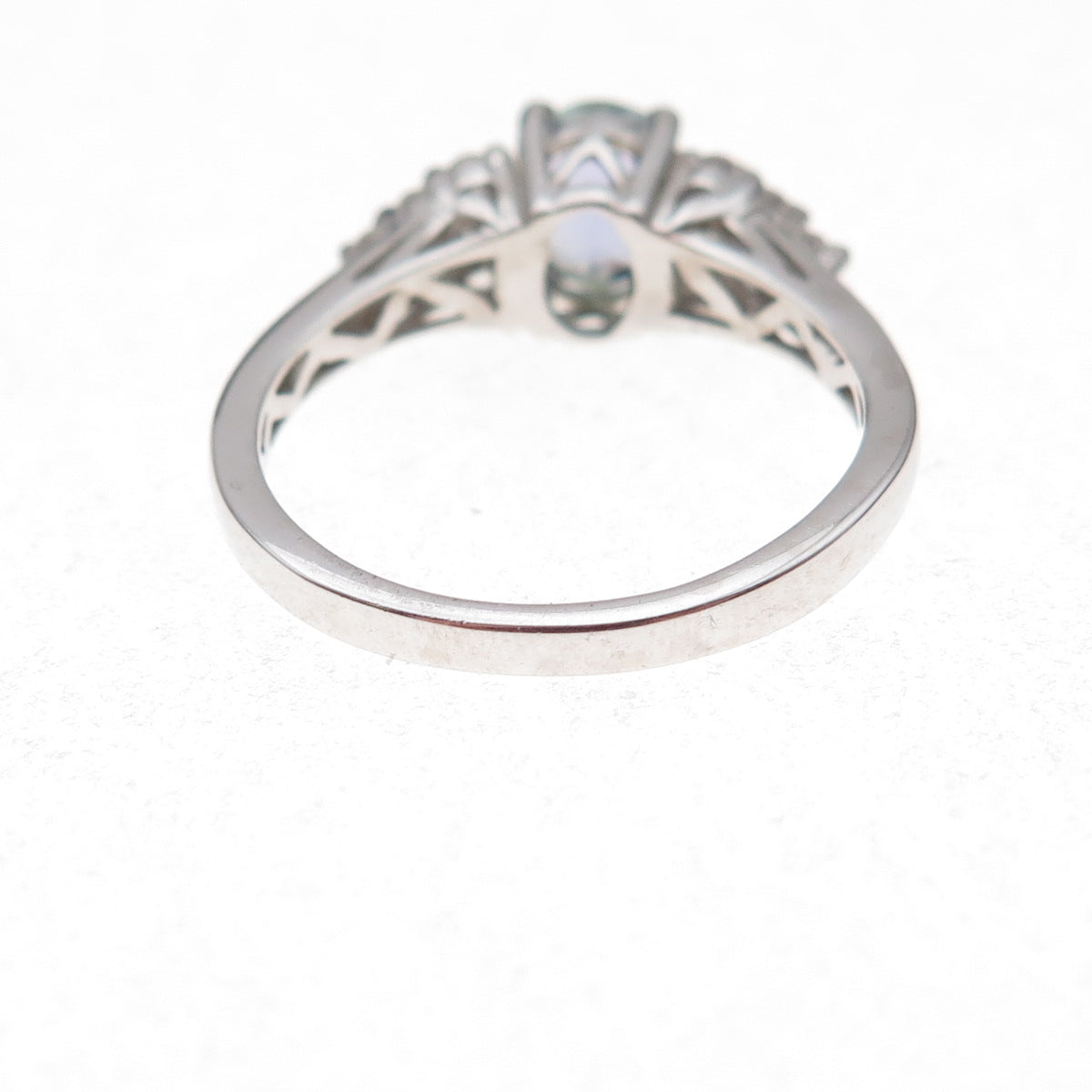 Chuck Clemency 925 Sterling Silver Real Iolite & White Topaz Ring Size 8