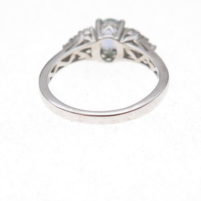 Chuck Clemency 925 Sterling Silver Real Iolite & White Topaz Ring Size 8