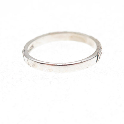SX Sally C 925 Sterling Silver Vintage Wavy Stackable Band Ring Size 7