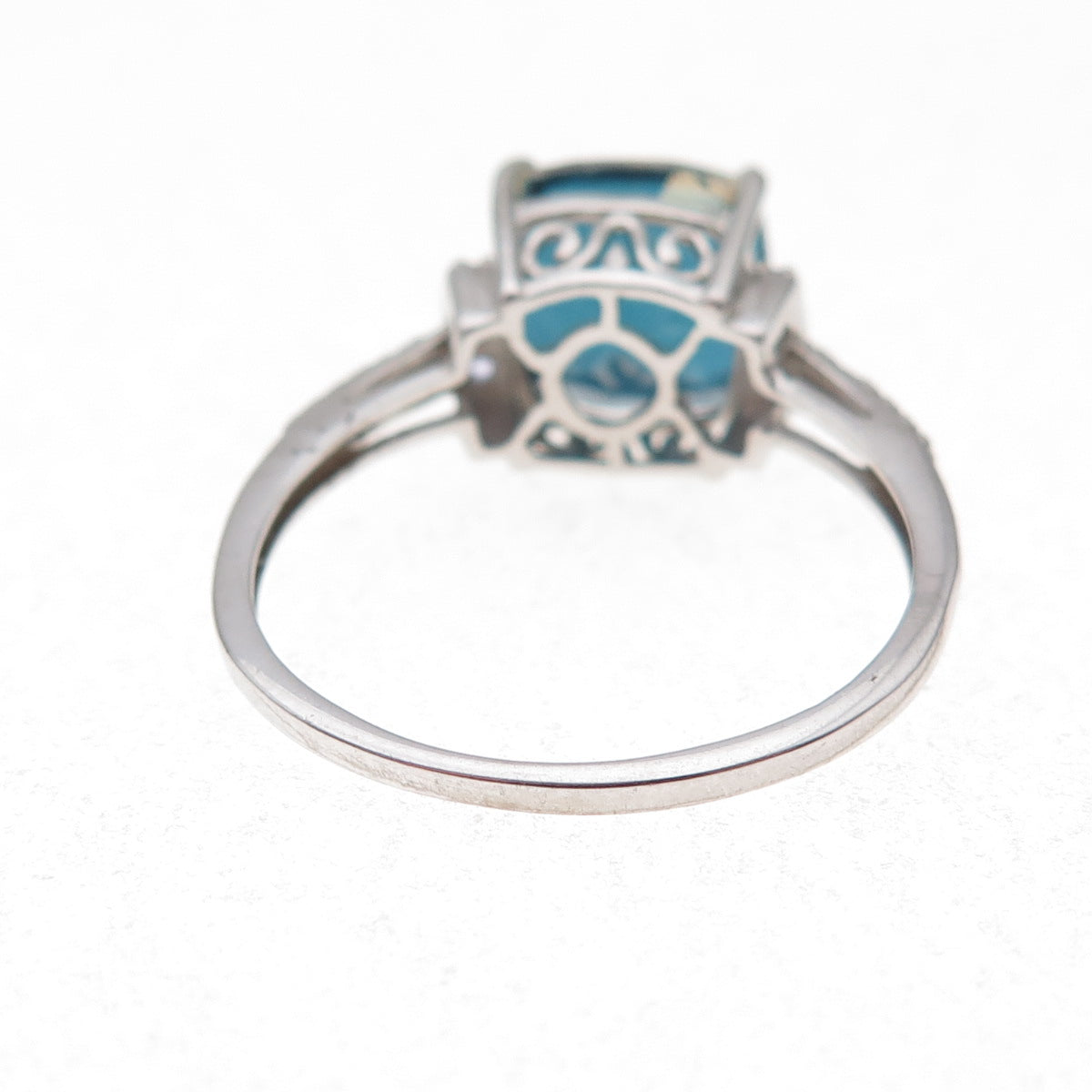 Chuck Clemency Sterling Real Diamond London Blue Topaz Tanzanite Ring Size 9.75