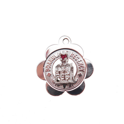 Sasco Sterling Silver Vintage Rhinestone Caesar Boardwalk Casino Charm Pendant