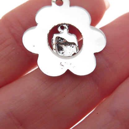Sasco Sterling Silver Vintage Rhinestone Caesar Boardwalk Casino Charm Pendant