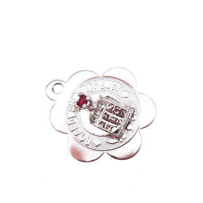 Sasco Sterling Silver Vintage Rhinestone Caesar Boardwalk Casino Charm Pendant