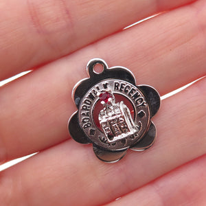 Sasco Sterling Silver Vintage Rhinestone Caesar Boardwalk Casino Charm Pendant