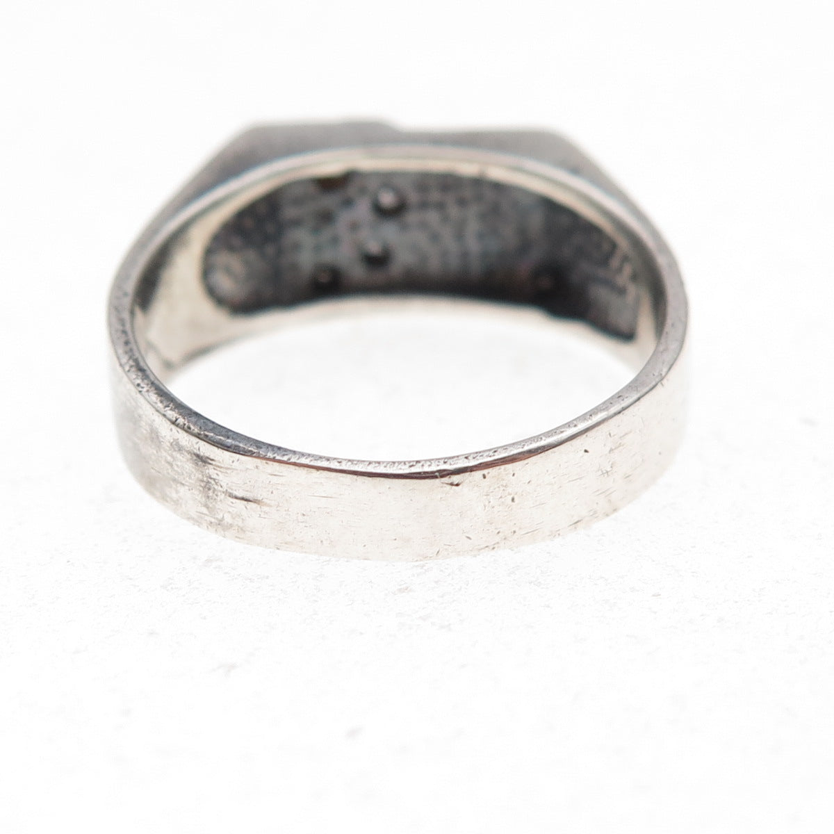 925 Sterling Silver Vintage Round-Cut C Z Arrow Ring Size 8.5